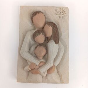 Willow Tree Family Wall Decor Sculpture Art Cream Brown Susan Lordi Collectible